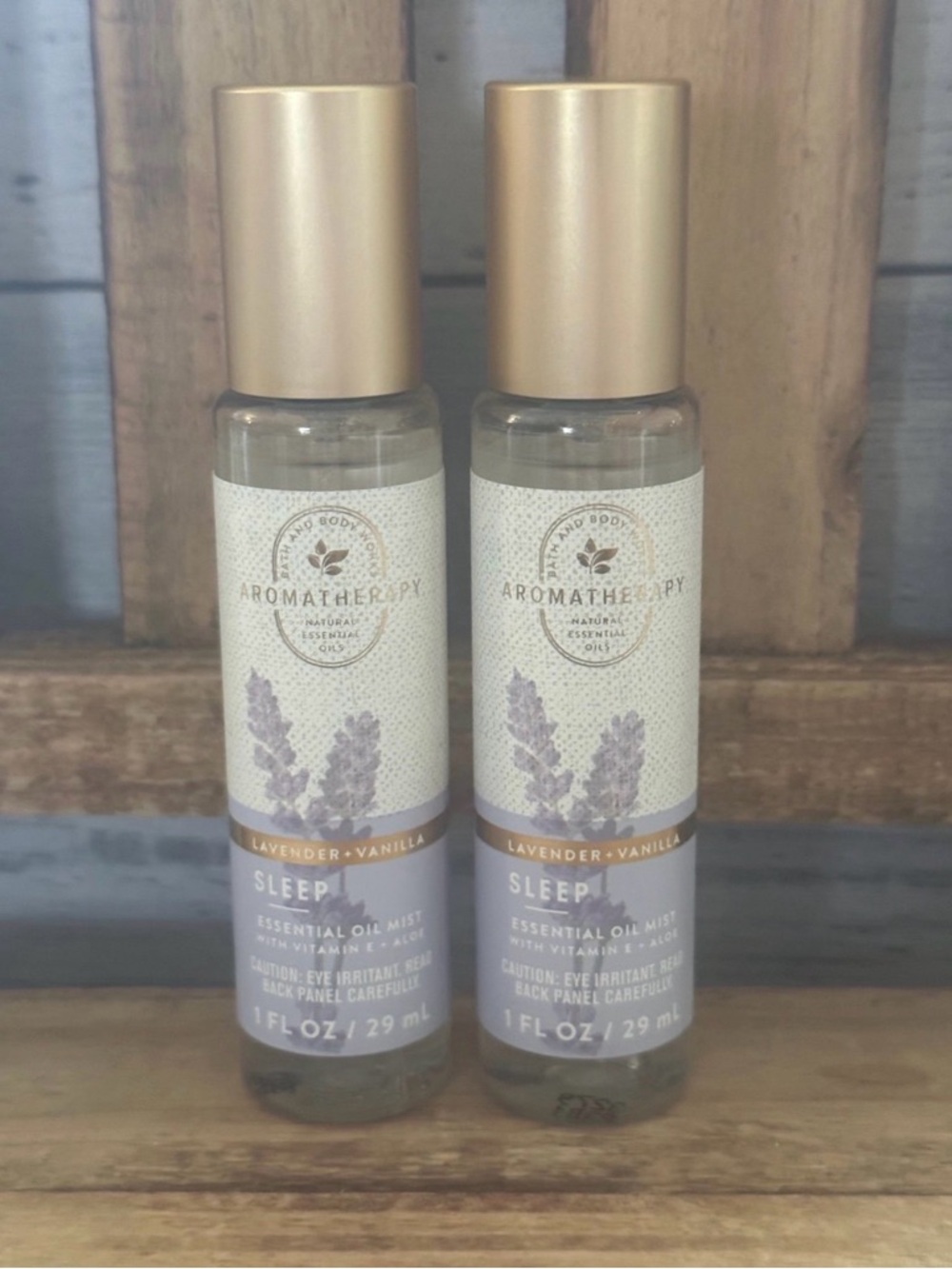 Bath & Body Works Aromatherapy LAVENDER + VANILLA Essential Oil SLEEP 1oz Set X2